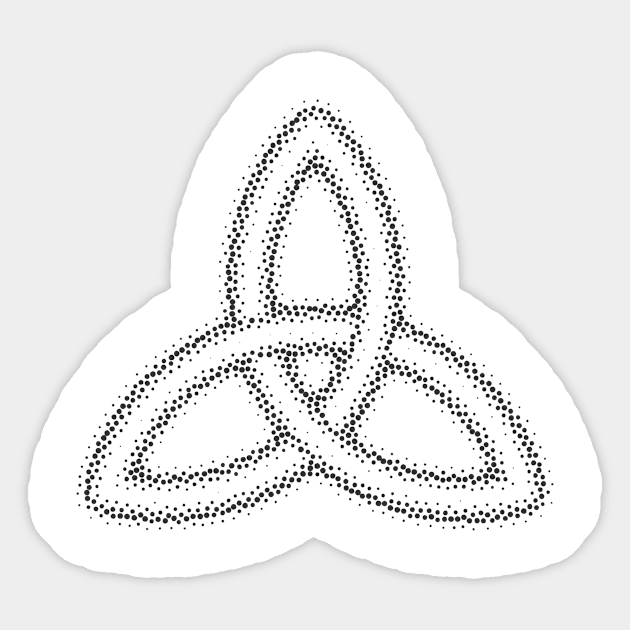 Stippled Triquetra Sticker by Senjin